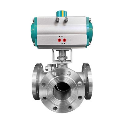 Uhlíkovou ocelovou přírubu 3cestný kulový ventil